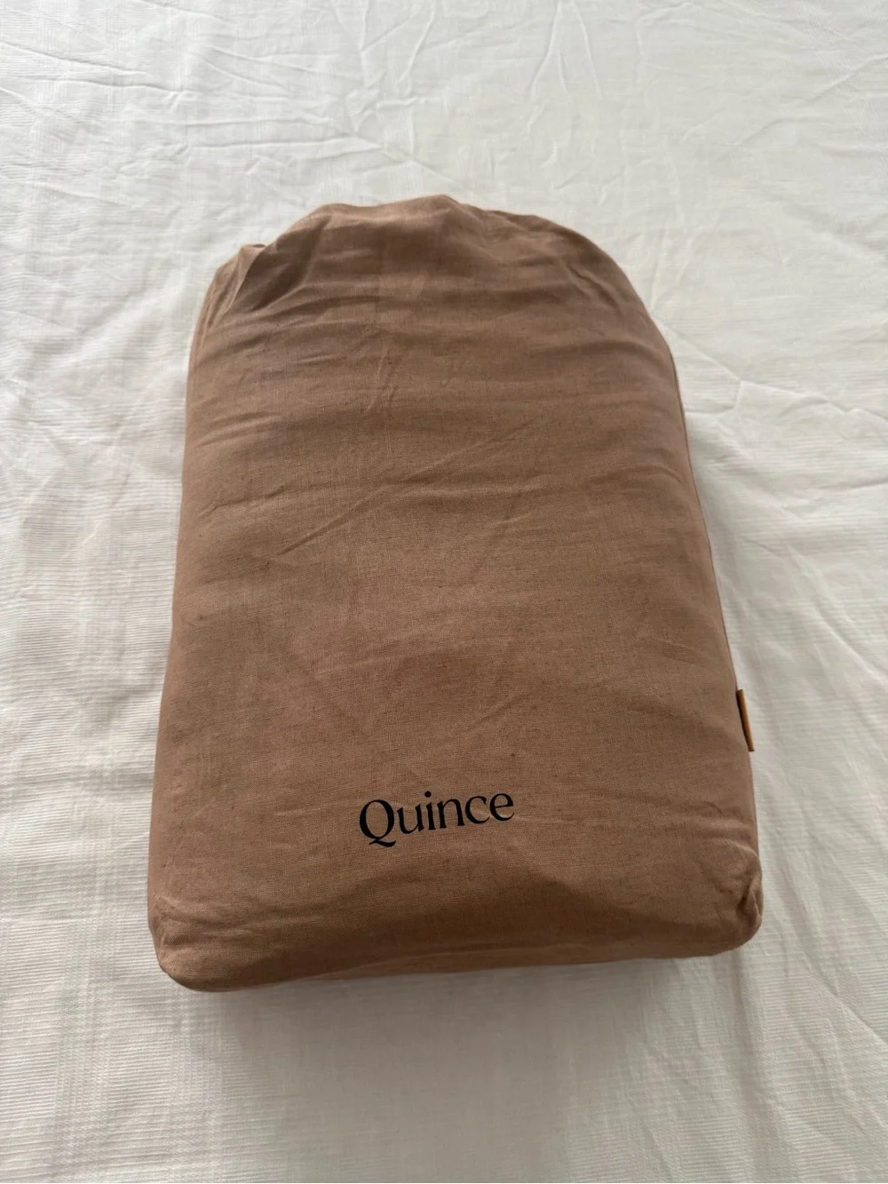 New Quince European Linen Duvet Cover Set King/CalKing - Latte MSRP $214